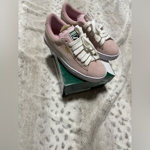 Puma Pink Suede Sneakers